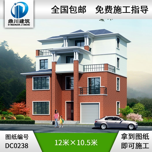 四層帶車(chē)庫(kù)框架結(jié)構(gòu)別墅圖紙_四層別墅設(shè)計(jì)圖紙,鼎川建筑圖紙