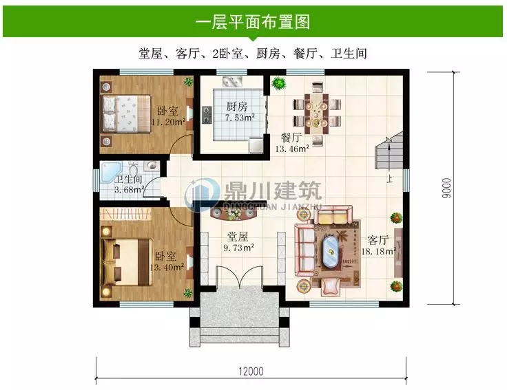 【新品】12×9 二層帶堂屋露臺經濟型小別墅，回村建只要26萬！