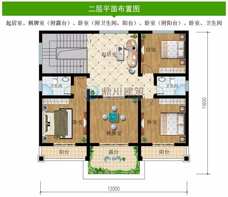 12×11.6米，25萬建二層農村別墅，戶型好到全家人都滿意！